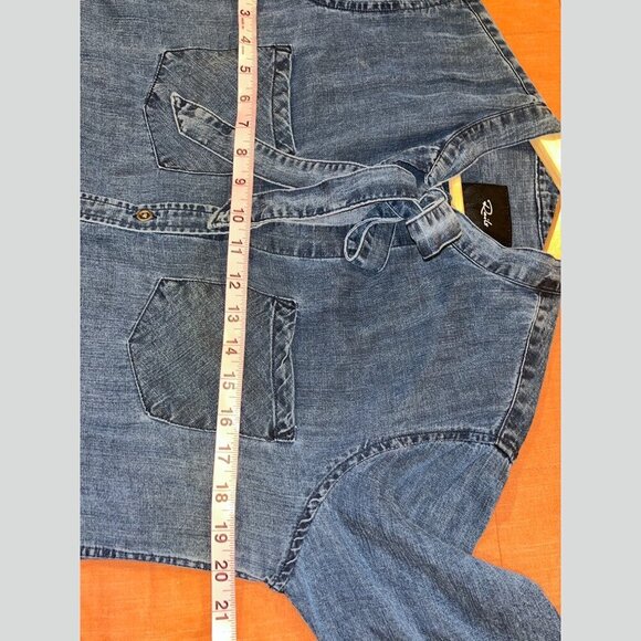 Rails Rosalee Tie-Neck Chambray Shirt Women’s Size XS - Picture 5 of 9